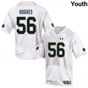 Youth Elijah Hughes White Notre Dame Fighting Irish #56 College Football Replica Jersey 565409-804