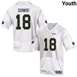 Youth Erik Schmidt White Notre Dame Fighting Irish #18 College Football High School Jerseys 721058-982