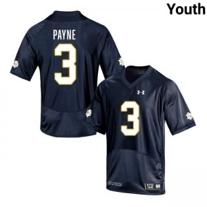 Youth Gi'Bran Payne Navy Notre Dame Fighting Irish #3 College Football Limited Jerseys 142971-747