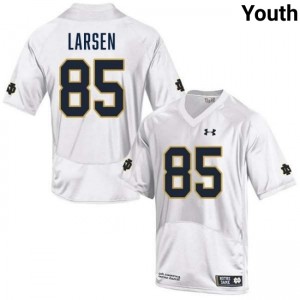 Youth Jack Larsen White Notre Dame Fighting Irish #85 College Football 2025 Jersey 631884-613