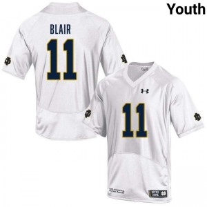 Youth Jadon Blair White Notre Dame Fighting Irish #11 College Football High School Jerseys 257764-393