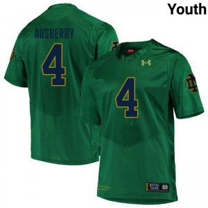 Youth Jaiden Ausberry Green Notre Dame Fighting Irish #4 College Football NCAA Jersey 693826-596