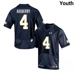 Youth Jaiden Ausberry Navy Notre Dame Fighting Irish #4 College Football Alumni Jerseys 312637-415
