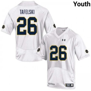 Youth Jake Tafelski White Notre Dame Fighting Irish #26 College Football Game Jersey 448775-710