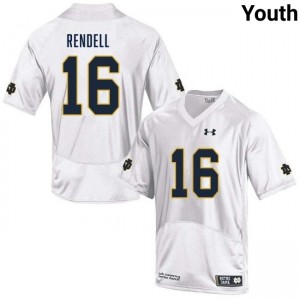 Youth James Rendell White Notre Dame Fighting Irish #16 College Football NCAA Jerseys 942471-395