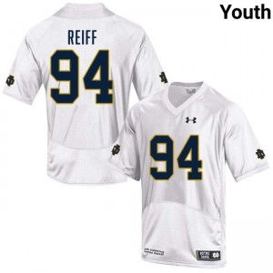 Youth Joe Reiff White Notre Dame Fighting Irish #94 College Football High School Jersey 807691-706