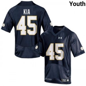 Youth Ko'o Kia Navy Notre Dame Fighting Irish #45 College Football Stitched Jersey 977000-560