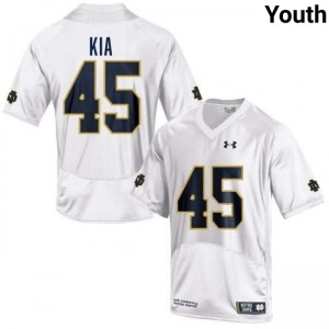 Youth Ko'o Kia White Notre Dame Fighting Irish #45 College Football High School Jerseys 362052-727
