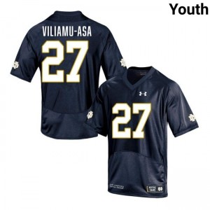 Youth Kyngstonn Viliamu-Asa Navy Notre Dame Fighting Irish #27 College Football NCAA Jerseys 976091-633