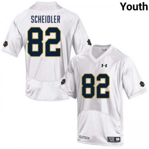 Youth Leo Scheidler White Notre Dame Fighting Irish #82 College Football Game Jersey 821376-549