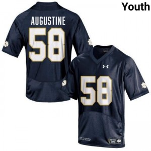 Youth Matty Augustine Navy Notre Dame Fighting Irish #58 College Football Stitched Jerseys 176708-668