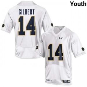 Youth Micah Gilbert White Notre Dame Fighting Irish #14 College Football Official Jerseys 831573-821
