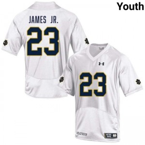 Youth Nolan James Jr. White Notre Dame Fighting Irish #23 College Football 2025 Jersey 762522-676