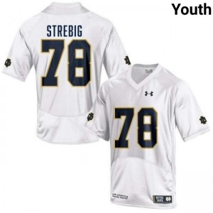 Youth Owen Strebig White Notre Dame Fighting Irish #78 College Football Stitched Jersey 997460-486