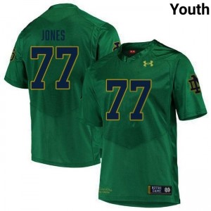 Youth Peter Jones Green Notre Dame Fighting Irish #77 College Football Alumni Jerseys 140899-180