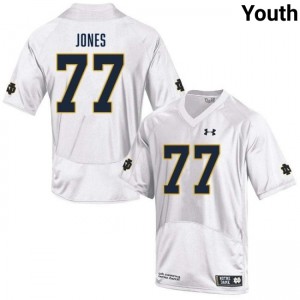 Youth Peter Jones White Notre Dame Fighting Irish #77 College Football Limited Jerseys 660842-914