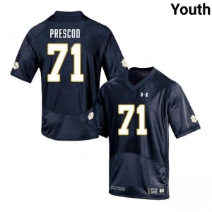 Youth Styles Prescod Navy Notre Dame Fighting Irish #71 College Football University Jersey 933162-359