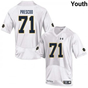 Youth Styles Prescod White Notre Dame Fighting Irish #71 College Football Replica Jerseys 969562-790