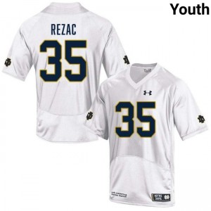 Youth Teddy Rezac White Notre Dame Fighting Irish #35 College Football 2025-26 Jerseys 853482-361
