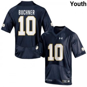 Youth Tyler Buchner Navy Notre Dame Fighting Irish #10 College Football Official Jersey 258595-126