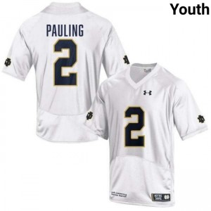 Youth Will Pauling White Notre Dame Fighting Irish #2 College Football Replica Jerseys 794852-742