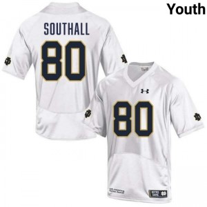 Youth Xavier Southall White Notre Dame Fighting Irish #80 College Football High School Jerseys 957250-636